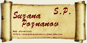 Suzana Poznanov vizit kartica